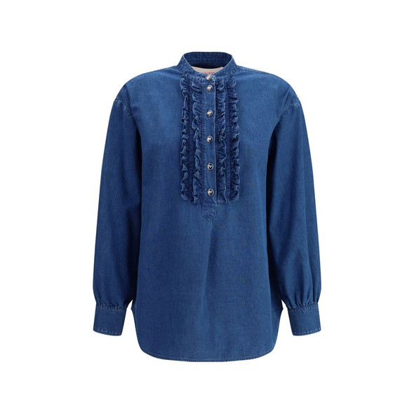 Ruffle denim Shirts Ruffle denim Shirts