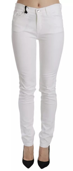 White Crystal Embellished Skinny Jeans White Crystal Embellished Skinny Jeans