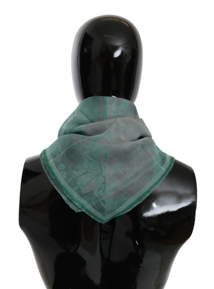 Costume National Green Silk Shawl Foulard Wrap Scarf Costume National Green Silk Shawl Foulard Wrap Scarf