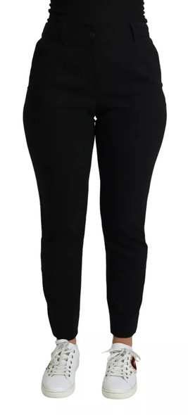 Dolce & Gabbana Black Virgin Wool Stretch Skinny Pants Dolce & Gabbana Black Virgin Wool Stretch Skinny Pants