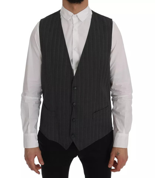 Gray Wool Stretch Gilet Waistcoat Vest Gray Wool Stretch Gilet Waistcoat Vest