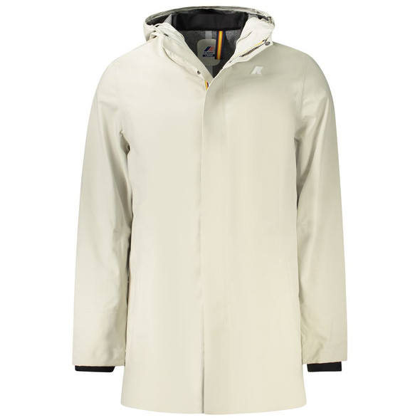 Gray Polyester Men Trench Coat Gray Polyester Men Trench Coat