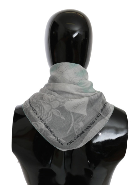 Gray Silk Shawl Foulard Wrap Scarf Gray Silk Shawl Foulard Wrap Scarf