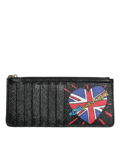 Black Leather #DGLovesLondon Cardholder Case Wallet Black Leather #DGLovesLondon Cardholder Case Wallet