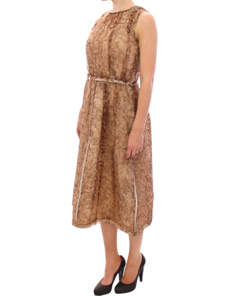 Brown sleeveless silk dress Brown sleeveless silk dress