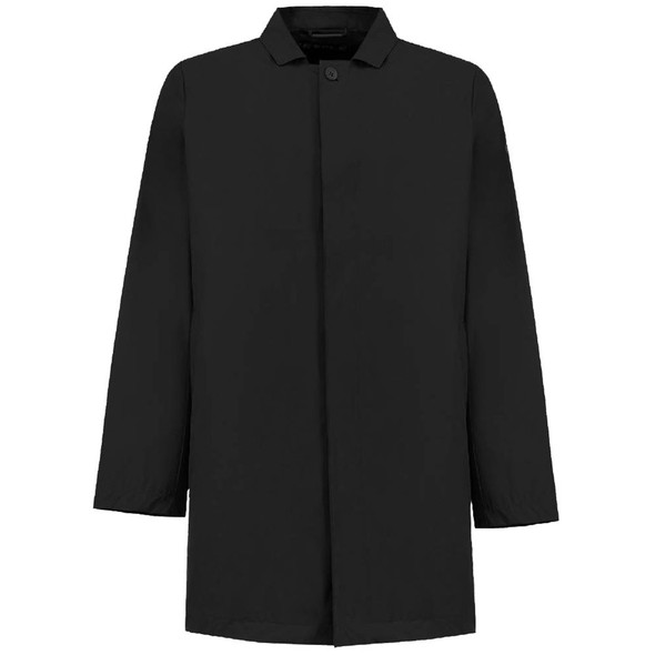 Black Recycled Polyester Men Trench Coat Black Recycled Polyester Men Trench Coat