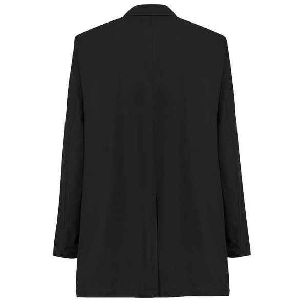 Black Recycled Polyester Men Trench Coat Black Recycled Polyester Men Trench Coat