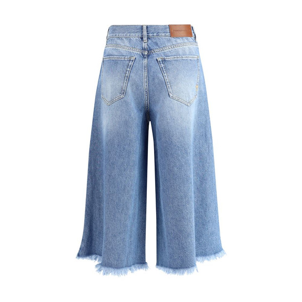 Knee-length denim shorts Knee-length denim shorts