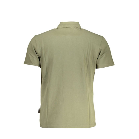 Napapijri Green Cotton Mens Polo Shirt Napapijri Green Cotton Mens Polo Shirt