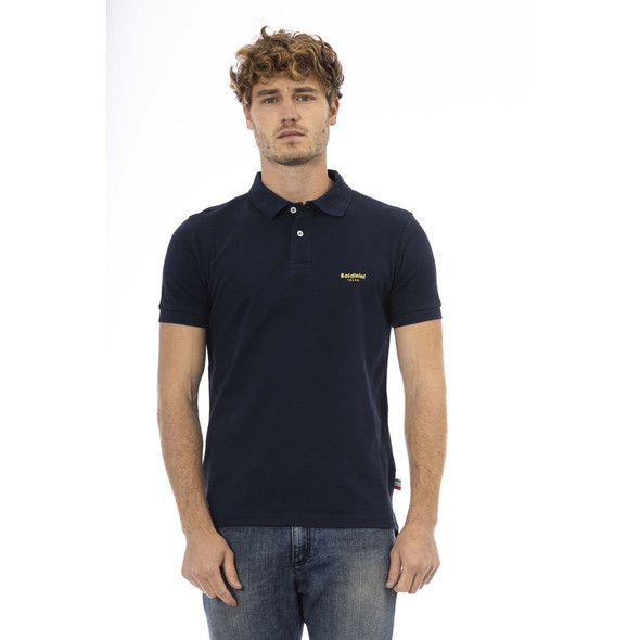 Blue Cotton Men Polo BA-23832-FBB-307 Blue Cotton Men Polo BA-23832-FBB-307