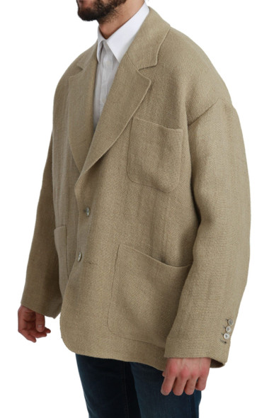Beige Jacket Coat 100% Jute Blazer Coat Beige Jacket Coat 100% Jute Blazer Coat