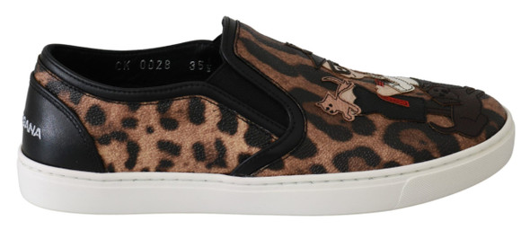 Leather Leopard #dgfamily Loafers Shoes Leather Leopard #dgfamily Loafers Shoes