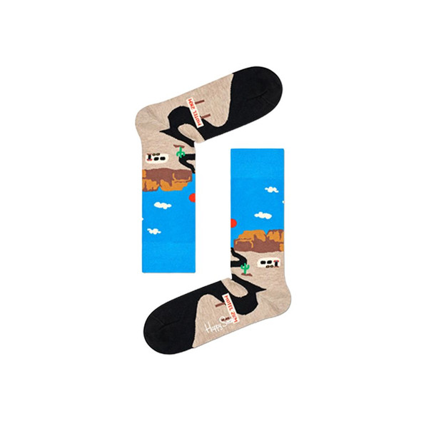Happy Socks Blue Cotton Sock HA11396200132RO Happy Socks Blue Cotton Sock HA11396200132RO