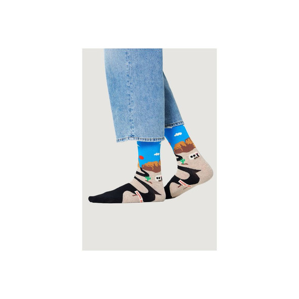 Happy Socks Blue Cotton Sock HA11396200132RO Happy Socks Blue Cotton Sock HA11396200132RO