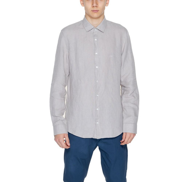 Beige Linen Shirt CA13226100127RO Beige Linen Shirt CA13226100127RO