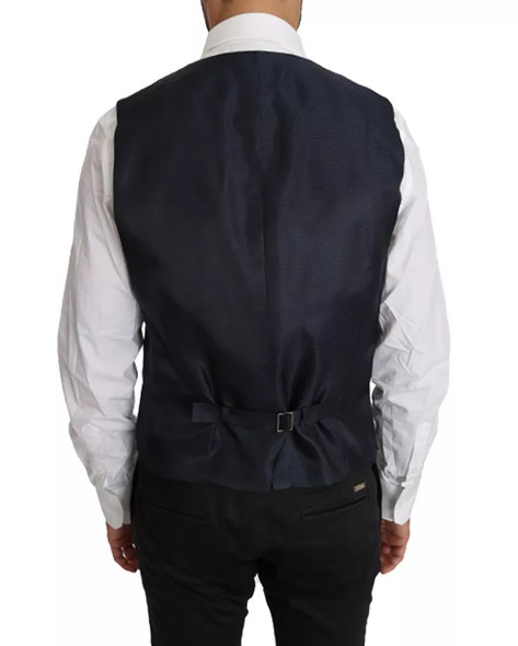 Dolce & Gabbana Blue Wool MARTINI Blazer Vest 2 Piece Dolce & Gabbana Blue Wool MARTINI Blazer Vest 2 Piece