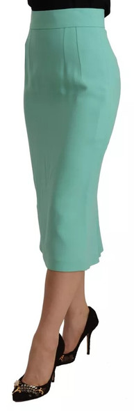 Dolce & Gabbana Mint Green Viscose Pencil Cut Midi Skirt Dolce & Gabbana Mint Green Viscose Pencil Cut Midi Skirt