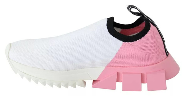 Dolce & Gabbana Pink White Logo Sorrento Sneakers Shoes Dolce & Gabbana Pink White Logo Sorrento Sneakers Shoes