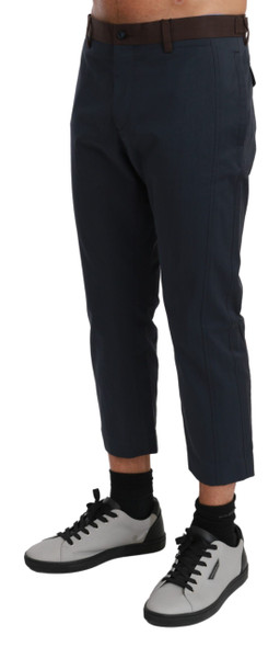 Brown Stripes Cropped Trousers Pants Brown Stripes Cropped Trousers Pants