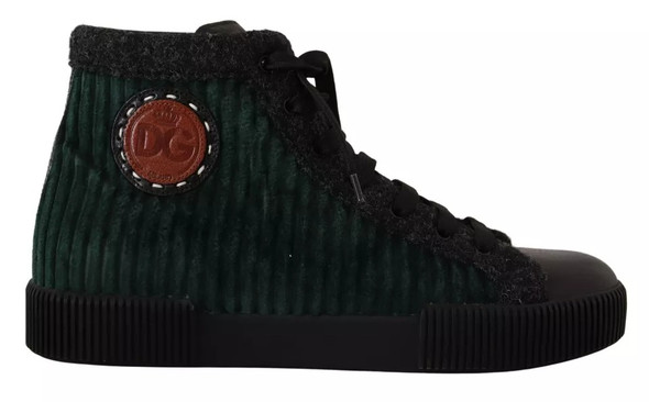 Green Corduroy High Tops Sneakers Mens Casual Shoes Green Corduroy High Tops Sneakers Mens Casual Shoes