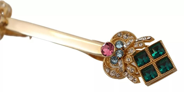Gold Plated 925 Sterling Silver Crystal Collar Stop Brooch Gold Plated 925 Sterling Silver Crystal Collar Stop Brooch