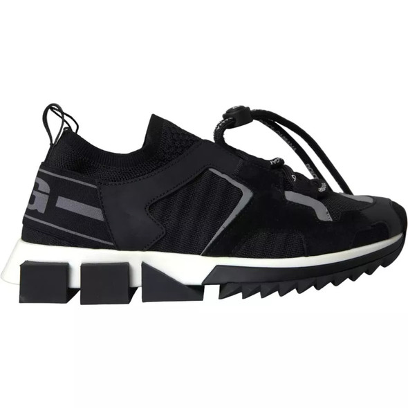Dolce & Gabbana Black White Logo Sorrento Mens Sneakers Shoes MV4442 Dolce & Gabbana Black White Logo Sorrento Mens Sneakers Shoes MV4442