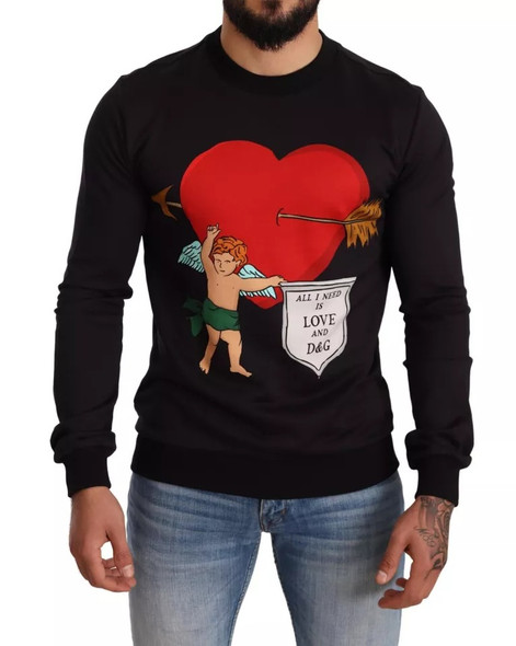 Black Cupid Print Hoodie Sweatshirt Sweater Black Cupid Print Hoodie Sweatshirt Sweater