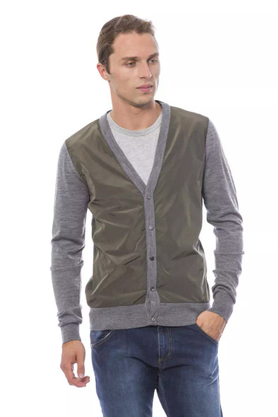 Verri Gray Wool Men Cardigan Verri Gray Wool Men Cardigan