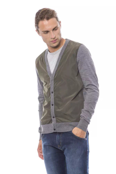 Verri Gray Wool Men Cardigan Verri Gray Wool Men Cardigan