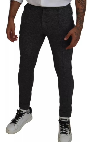 Gray Chevron Viscose Skinny Pants Gray Chevron Viscose Skinny Pants