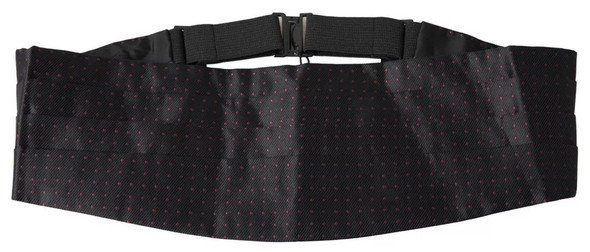 Black Silk Dotted Waist Tuxedo Belt Cummerbund Black Silk Dotted Waist Tuxedo Belt Cummerbund