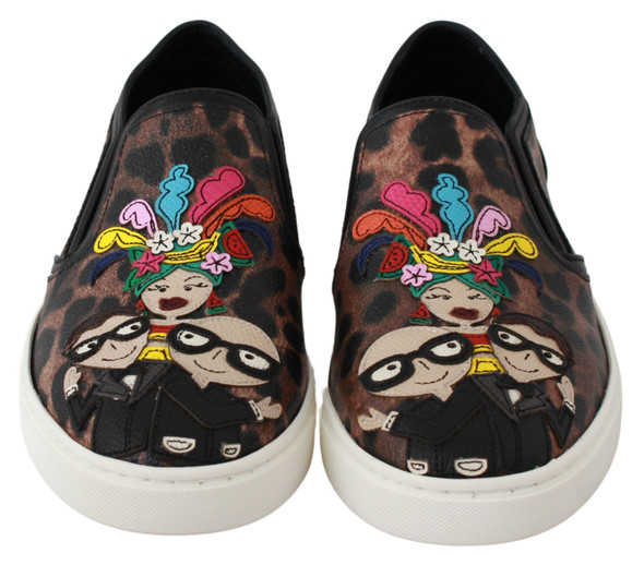 Dolce & Gabbana Leather Leopard #dgfamily Loafers Shoes LA6525 Dolce & Gabbana Leather Leopard #dgfamily Loafers Shoes LA6525