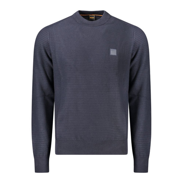 Hugo Boss Blue Cotton Men Sweater BO-34544 Hugo Boss Blue Cotton Men Sweater BO-34544