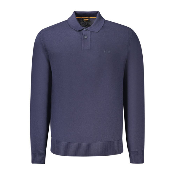Hugo Boss Blue Wool Mens Sweater Hugo Boss Blue Wool Mens Sweater