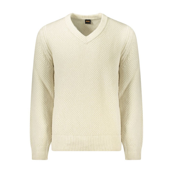 Hugo Boss Beige Wool Men Sweater Hugo Boss Beige Wool Men Sweater