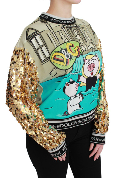 Year of the Pig Sequined Top Sweater Year of the Pig Sequined Top Sweater
