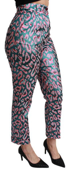 Dolce & Gabbana Multicolor Patterned Cropped High Waist Pants Dolce & Gabbana Multicolor Patterned Cropped High Waist Pants
