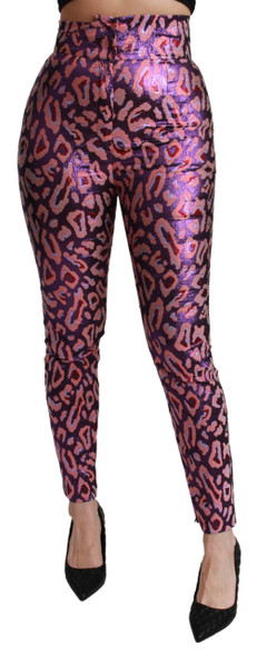 Dolce & Gabbana Multicolor Patterned Cropped High Waist Pants PAN71056 Dolce & Gabbana Multicolor Patterned Cropped High Waist Pants PAN71056