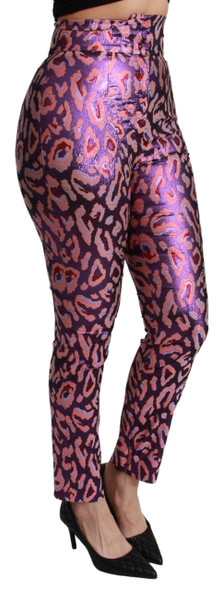 Dolce & Gabbana Multicolor Patterned Cropped High Waist Pants PAN71056 Dolce & Gabbana Multicolor Patterned Cropped High Waist Pants PAN71056