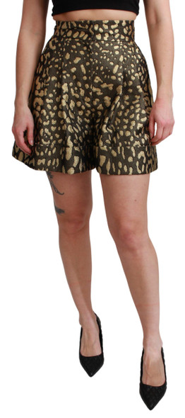 Black Gold High Waist Mini Cotton Shorts Black Gold High Waist Mini Cotton Shorts