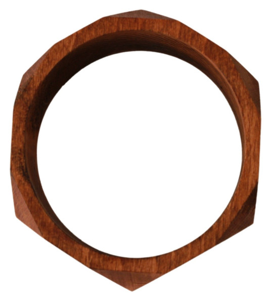 Costume National Brown Wooden Branded Bracelet Costume National Brown Wooden Branded Bracelet