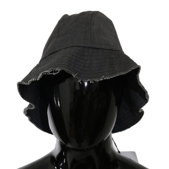 Black Washed Wide Brim Outdoor Bucket Hat Black Washed Wide Brim Outdoor Bucket Hat