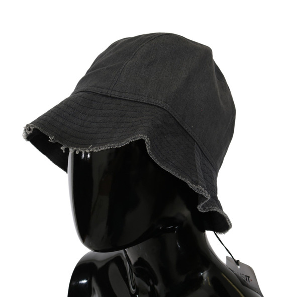 Black Washed Wide Brim Outdoor Bucket Hat Black Washed Wide Brim Outdoor Bucket Hat