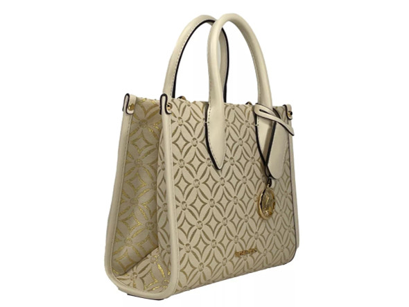 Michael Kors Mirella Small Top Zip Crossbody Tote Bag Creme Michael Kors Mirella Small Top Zip Crossbody Tote Bag Creme