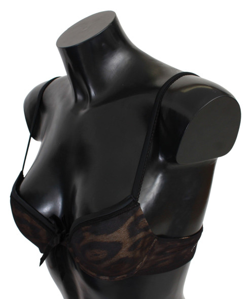 Black Leopard Nylon Push Up Bra Underwear Black Leopard Nylon Push Up Bra Underwear