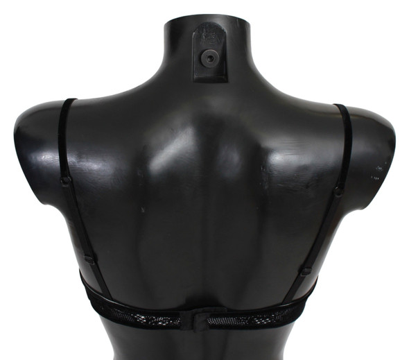 Black Mesh Balconcino Bra Nylon Underwear Black Mesh Balconcino Bra Nylon Underwear