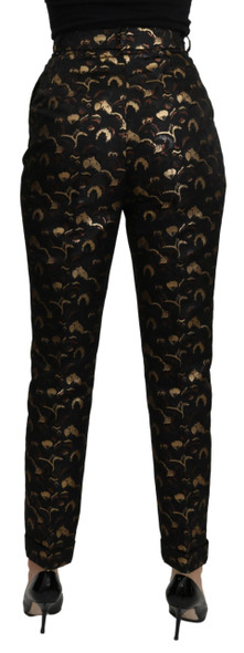 Black Gold Brocade High Waist Pants Black Gold Brocade High Waist Pants