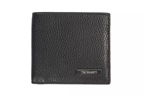 Black Leather Men's Wallet TR-20725 Black Leather Men's Wallet TR-20725