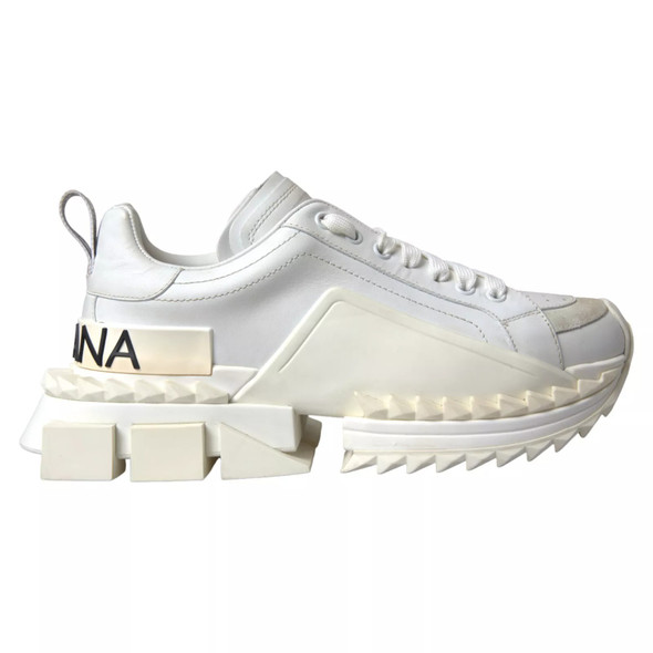 Dolce & Gabbana White Leather Super Queen Women Sneakers Dolce & Gabbana White Leather Super Queen Women Sneakers