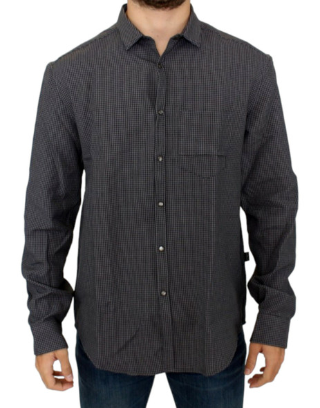 Costume National Gray linen casual shirt Costume National Gray linen casual shirt